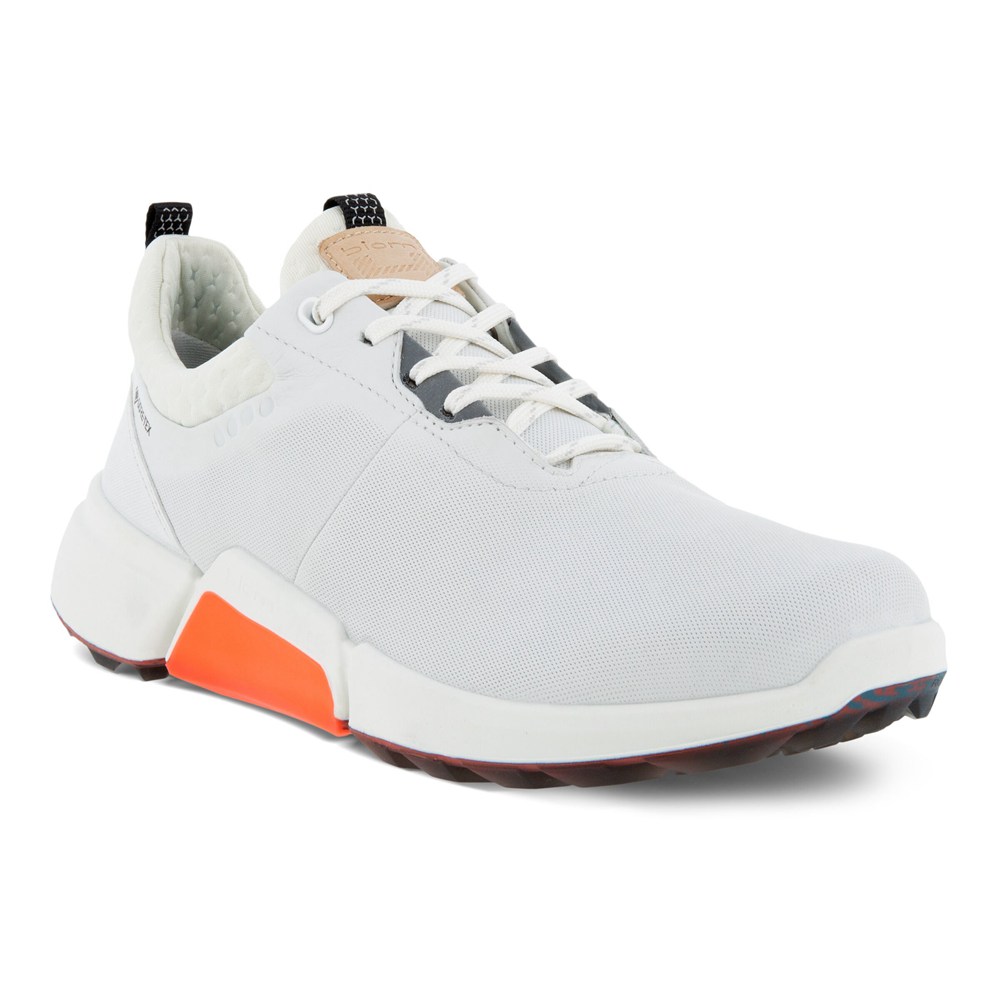 Womens Golf Shoes - ECCO Biom H4 - White - 0354RCUBY